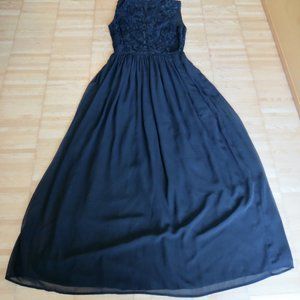 PANKAJ & NIDHI black maxi sleeveless formal dress 4 S